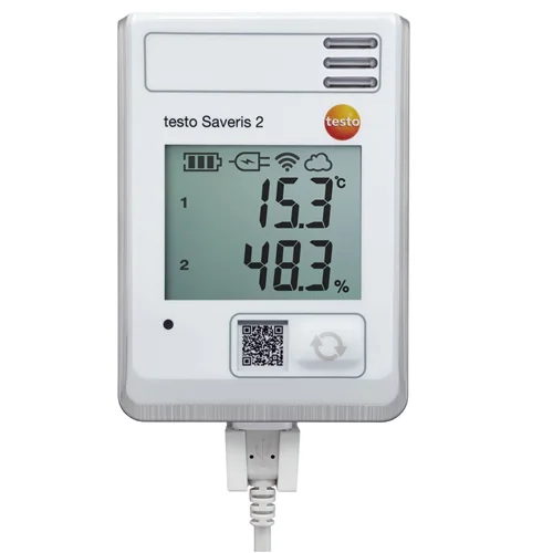 دیتالاگر wifi با صفحه نمایش و پراب دما و رطوبت داخلی تستو سوریز 2 (H1) |  testo Saveris 2-H1 - WiFi data logger with display and integrated temperature and humidity probe