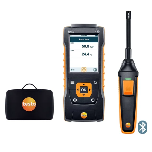 کیت رطوبت با بلوتوث تستو 440 | ®testo 440 Humidity Kit with Bluetooth