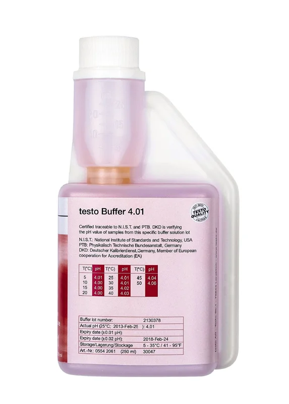 محلول بافر 4.01 تستو | testo pH buffer solution 4.01