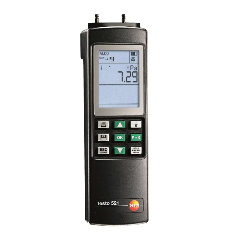 تستو 3-521-(تا 2.5 hPa) دستگاه سنجش اختلاف فشار | testo 521-3 - differential pressure measuring instrument (up to 2.5 hPa)