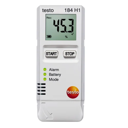 دیتالاگر رطوبت و دما برای نظارت بر شرایط حمل تستو testo 184 H1 - Air humidity and temperature data logger for transport monitoring | 184 H1
